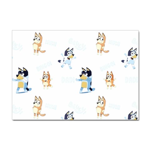 Bluey, Bluey merch, Bluey pattern, Bluey Bluey, bingo, Bluey design, bluey dog Sticker A4 (10 pack) from ArtsNow.com Front