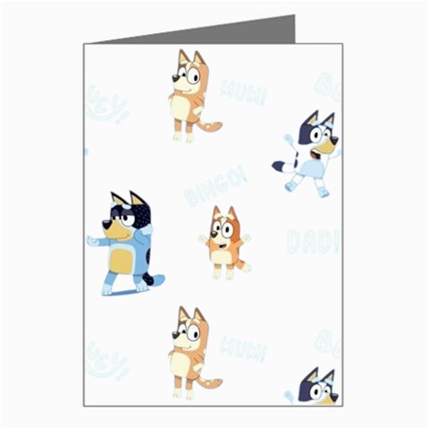 Bluey, Bluey merch, Bluey pattern, Bluey Bluey, bingo, Bluey design, bluey dog Greeting Card from ArtsNow.com Left