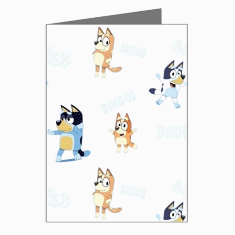 Bluey, Bluey merch, Bluey pattern, Bluey Bluey, bingo, Bluey design, bluey dog Greeting Cards (Pkg of 8) from ArtsNow.com Left