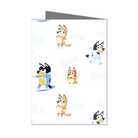 Bluey, Bluey merch, Bluey pattern, Bluey Bluey, bingo, Bluey design, bluey dog Mini Greeting Cards (Pkg of 8) from ArtsNow.com Left