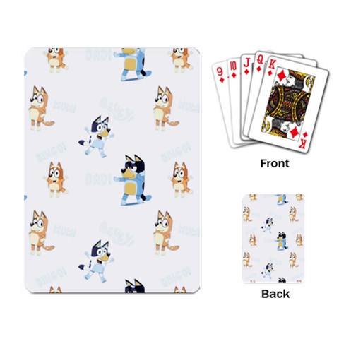 Bluey, Bluey merch, Bluey pattern, Bluey Bluey, bingo, Bluey design, bluey dog Playing Cards Single Design (Rectangle) from ArtsNow.com Back