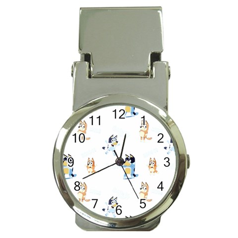 Bluey, Bluey merch, Bluey pattern, Bluey Bluey, bingo, Bluey design, bluey dog Money Clip Watches from ArtsNow.com Front