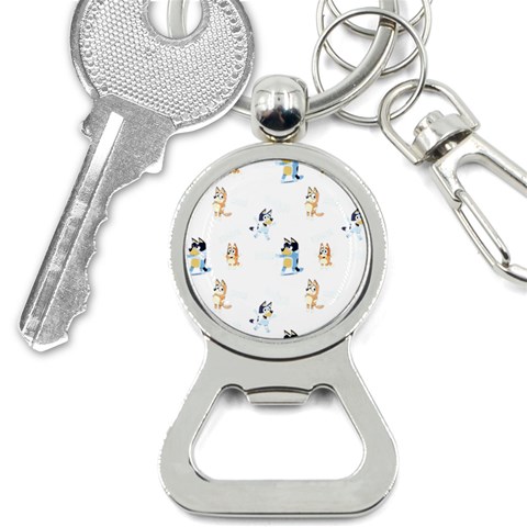 Bluey, Bluey merch, Bluey pattern, Bluey Bluey, bingo, Bluey design, bluey dog Bottle Opener Key Chain from ArtsNow.com Front