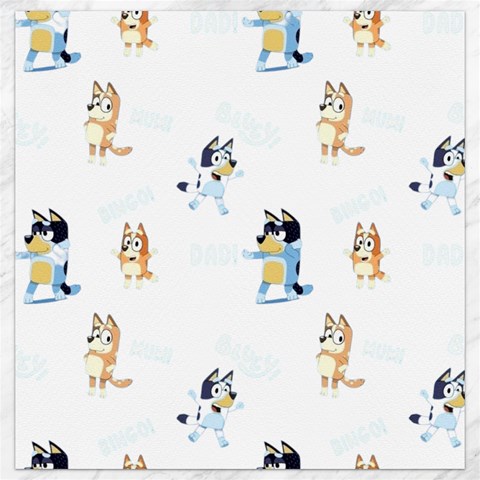 Bluey, Bluey merch, Bluey pattern, Bluey Bluey, bingo, Bluey design, bluey dog Canvas 16  x 16  from ArtsNow.com 15.2 x15.41  Canvas - 1