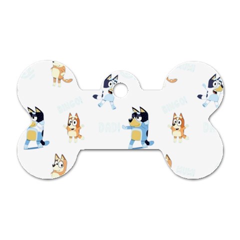 Bluey, Bluey merch, Bluey pattern, Bluey Bluey, bingo, Bluey design, bluey dog Dog Tag Bone (One Side) from ArtsNow.com Front