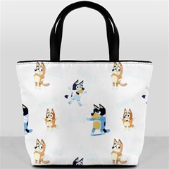 Bluey, Bluey merch, Bluey pattern, Bluey Bluey, bingo, Bluey design, bluey dog Bucket Bag from ArtsNow.com Front