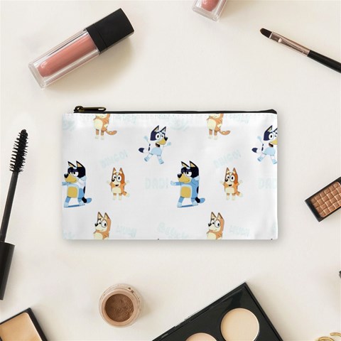 Bluey, Bluey merch, Bluey pattern, Bluey Bluey, bingo, Bluey design, bluey dog Cosmetic Bag (Small) from ArtsNow.com Front