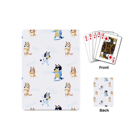 Bluey, Bluey merch, Bluey pattern, Bluey Bluey, bingo, Bluey design, bluey dog Playing Cards Single Design (Mini) from ArtsNow.com Back