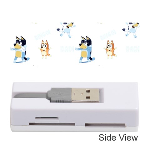Bluey, Bluey merch, Bluey pattern, Bluey Bluey, bingo, Bluey design, bluey dog Memory Card Reader (Stick) from ArtsNow.com Front