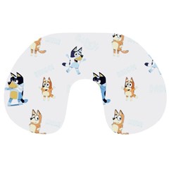 Bluey, Bluey merch, Bluey pattern, Bluey Bluey, bingo, Bluey design, bluey dog Travel Neck Pillow from ArtsNow.com Back