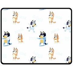 Bluey, Bluey merch, Bluey pattern, Bluey Bluey, bingo, Bluey design, bluey dog 60  x 50  Two Sides Fleece Blanket (Medium) from ArtsNow.com 58.8 x47.4  Blanket Front