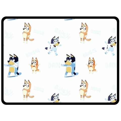 Bluey, Bluey merch, Bluey pattern, Bluey Bluey, bingo, Bluey design, bluey dog 80  x 56  Two Sides Fleece Blanket (Large) from ArtsNow.com 80 x60  Blanket Front