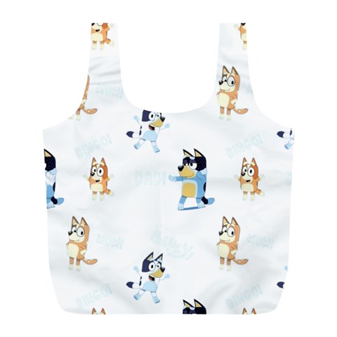 Bluey, Bluey merch, Bluey pattern, Bluey Bluey, bingo, Bluey design, bluey dog Full Print Recycle Bag (L) from ArtsNow.com Front