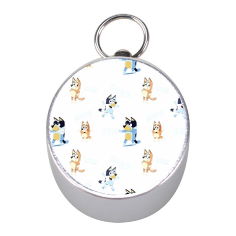 Bluey, Bluey merch, Bluey pattern, Bluey Bluey, bingo, Bluey design, bluey dog Mini Silver Compasses from ArtsNow.com Front