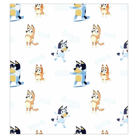 Bluey, Bluey merch, Bluey pattern, Bluey Bluey, bingo, Bluey design, bluey dog Drawstring Pouch (Large) from ArtsNow.com Back