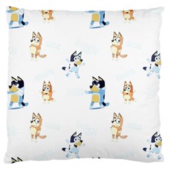 Bluey, Bluey merch, Bluey pattern, Bluey Bluey, bingo, Bluey design, bluey dog Large Premium Plush Fleece Cushion Case (Two Sides) from ArtsNow.com Back