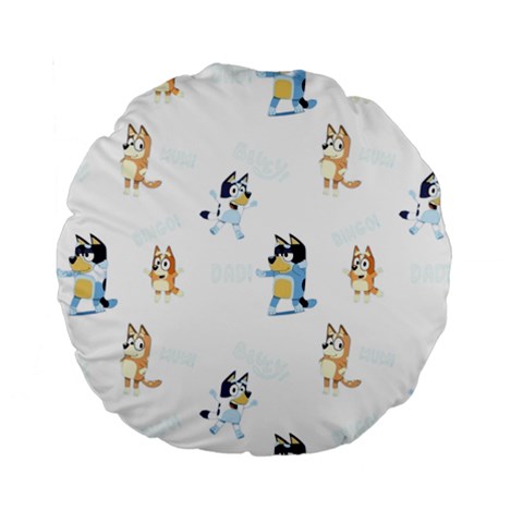 Bluey, Bluey merch, Bluey pattern, Bluey Bluey, bingo, Bluey design, bluey dog Standard 15  Premium Flano Round Cushions from ArtsNow.com Front
