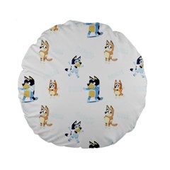 Bluey, Bluey merch, Bluey pattern, Bluey Bluey, bingo, Bluey design, bluey dog Standard 15  Premium Flano Round Cushions from ArtsNow.com Back