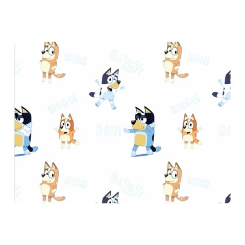Bluey, Bluey merch, Bluey pattern, Bluey Bluey, bingo, Bluey design, bluey dog 35  x 27  Two Sides Premium Plush Fleece Blanket (Mini) from ArtsNow.com 35 x27  Blanket Front