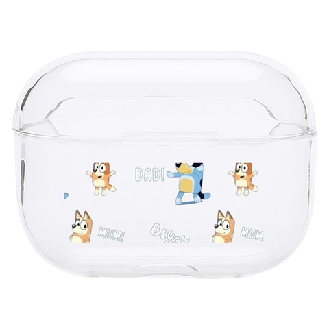 Bluey, Bluey merch, Bluey pattern, Bluey Bluey, bingo, Bluey design, bluey dog Hard PC AirPods Pro Case from ArtsNow.com Front