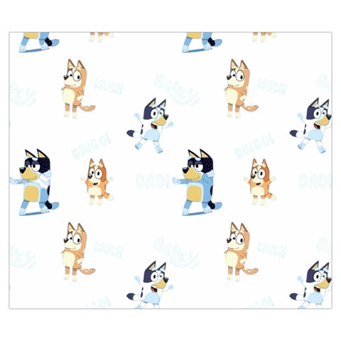 Bluey, Bluey merch, Bluey pattern, Bluey Bluey, bingo, Bluey design, bluey dog Zipper Large Tote Bag from ArtsNow.com Front