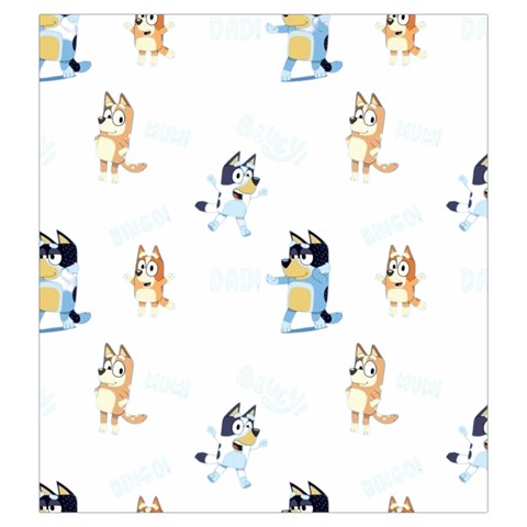 Bluey, Bluey merch, Bluey pattern, Bluey Bluey, bingo, Bluey design, bluey dog Drawstring Pouch (2XL) from ArtsNow.com Front