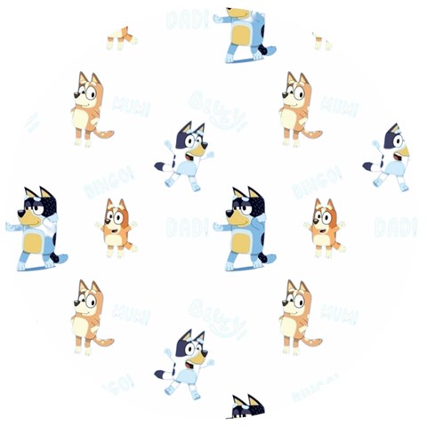 Bluey, Bluey merch, Bluey pattern, Bluey Bluey, bingo, Bluey design, bluey dog Wooden Bottle Opener (Round) from ArtsNow.com Front