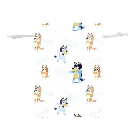 Bluey, Bluey merch, Bluey pattern, Bluey Bluey, bingo, Bluey design, bluey dog Lightweight Drawstring Pouch (L) from ArtsNow.com Front