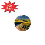 Sunflowers Flowers Nature 1  Mini Buttons (100 pack) 