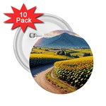 Sunflowers Flowers Nature 2.25  Buttons (10 pack) 