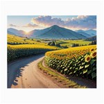 Sunflowers Flowers Nature Small Glasses Cloth