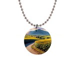 Sunflowers Flowers Nature 1  Button Necklace