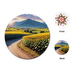 Sunflowers Flowers Nature Playing Cards Single Design (Round)
