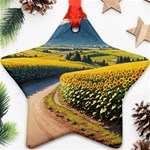 Sunflowers Flowers Nature Star Ornament (Two Sides)