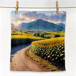 Sunflowers Flowers Nature Face Towel