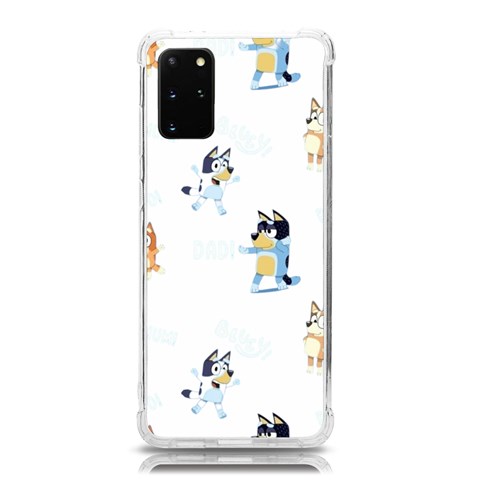 Bluey, Bluey merch, Bluey pattern, Bluey Bluey, bingo, Bluey design, bluey dog Samsung Galaxy S20 Plus 6.7 Inch TPU UV Case from ArtsNow.com Front