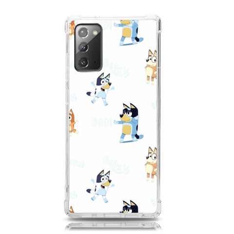 Bluey, Bluey merch, Bluey pattern, Bluey Bluey, bingo, Bluey design, bluey dog Samsung Galaxy Note 20 TPU UV Case from ArtsNow.com Front