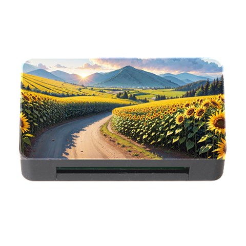 Sunflowers Flowers Nature Memory Card Reader with CF from ArtsNow.com Front