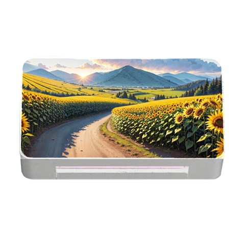 Sunflowers Flowers Nature Memory Card Reader with CF from ArtsNow.com Front