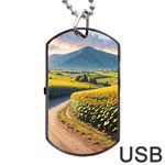 Sunflowers Flowers Nature Dog Tag USB Flash (One Side)