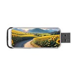 Sunflowers Flowers Nature Portable USB Flash (One Side)