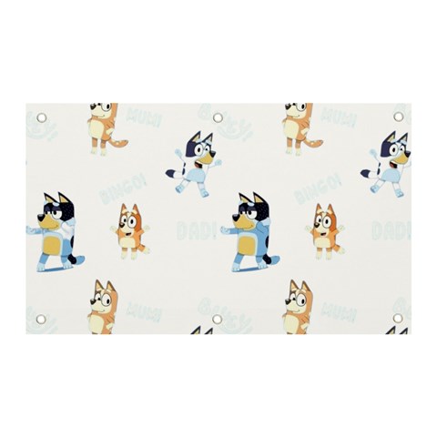 Bluey, Bluey merch, Bluey pattern, Bluey Bluey, bingo, Bluey design, bluey dog Banner and Sign 5  x 3  from ArtsNow.com Front