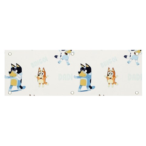 Bluey, Bluey merch, Bluey pattern, Bluey Bluey, bingo, Bluey design, bluey dog Banner and Sign 6  x 2  from ArtsNow.com Front