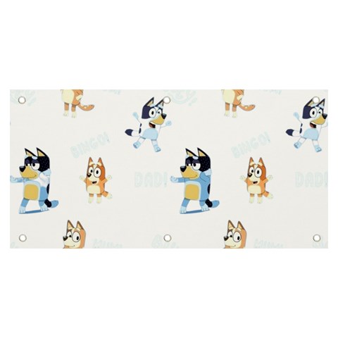 Bluey, Bluey merch, Bluey pattern, Bluey Bluey, bingo, Bluey design, bluey dog Banner and Sign 6  x 3  from ArtsNow.com Front