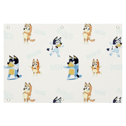 Bluey, Bluey merch, Bluey pattern, Bluey Bluey, bingo, Bluey design, bluey dog Banner and Sign 6  x 4  from ArtsNow.com Front