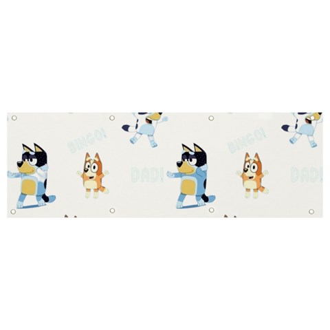 Bluey, Bluey merch, Bluey pattern, Bluey Bluey, bingo, Bluey design, bluey dog Banner and Sign 9  x 3  from ArtsNow.com Front