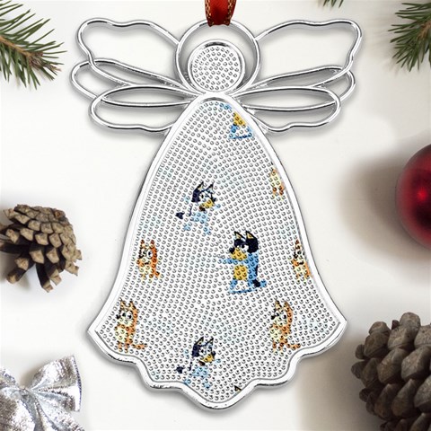 Bluey, Bluey merch, Bluey pattern, Bluey Bluey, bingo, Bluey design, bluey dog Metal Loving Angel Silver  from ArtsNow.com Front