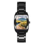 Sunflowers Flowers Nature Stainless Steel Barrel Watch