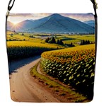 Sunflowers Flowers Nature Flap Closure Messenger Bag (S)
