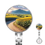 Sunflowers Flowers Nature Stainless Steel Nurses Watch